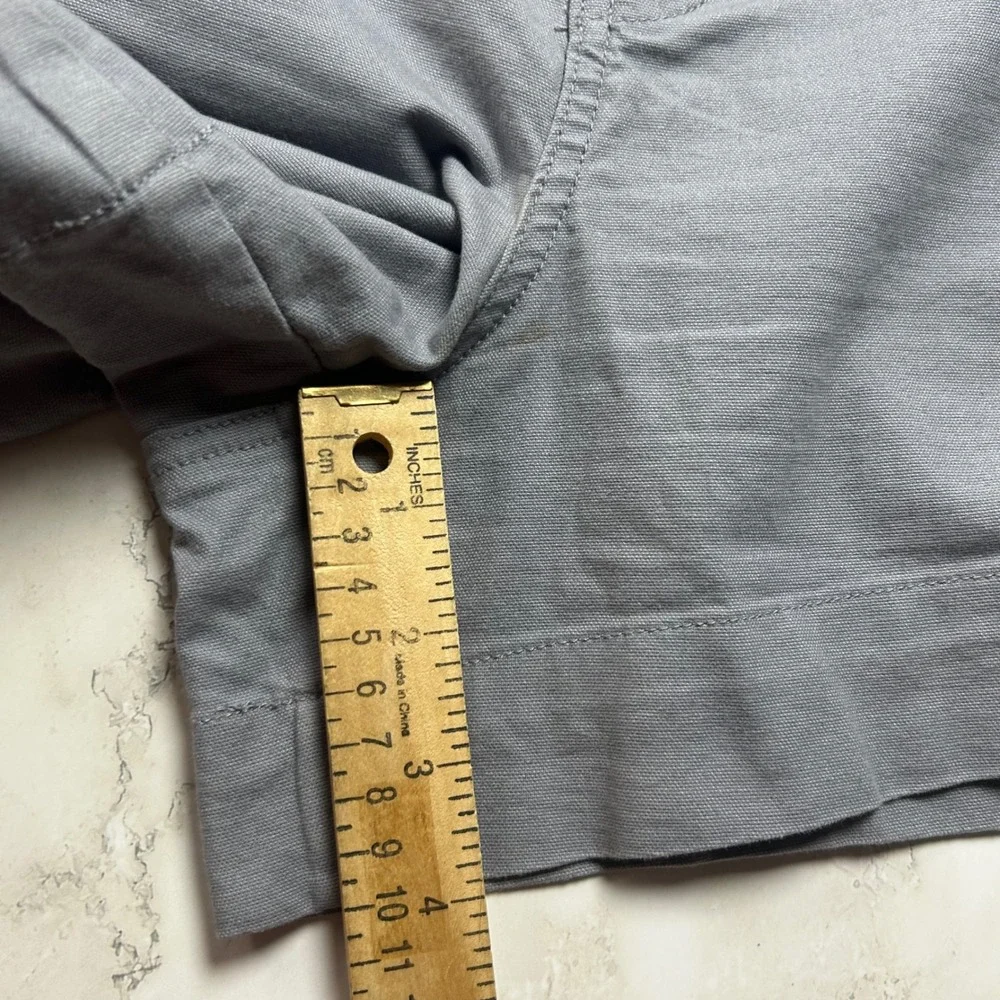 A New‎ Day Womens Gray Stretch Chino Shorts Size 12 Mid Rise Casual Summer 0683